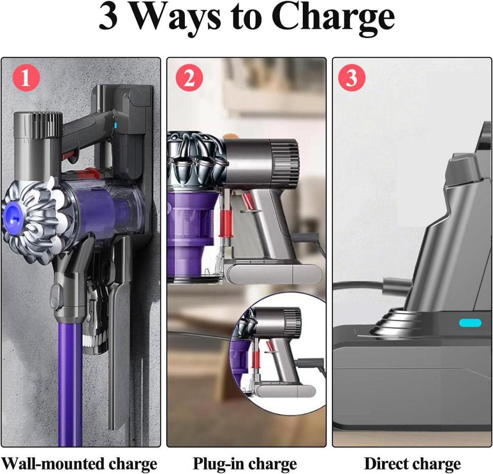 Аккумулятор для Dyson V6 SV03 SV05 SV06 SV07 SV09 DC58 DC59 DC61 DC62 DC72 DC74, Замена батареи 21.6В 4500 мАч Киев - изображение 6
