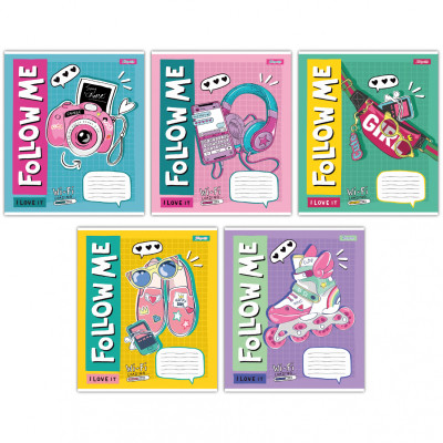 Зошит 1 вересня Follow me А5 24 аркушів клітинка (767276) Вінниця - фото 1