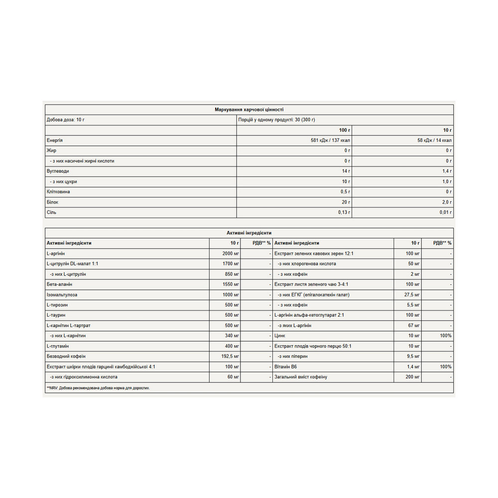 Передтренувальний комплекс Puregold Beast Pre-Workout 300g вишня Київ - фото 4