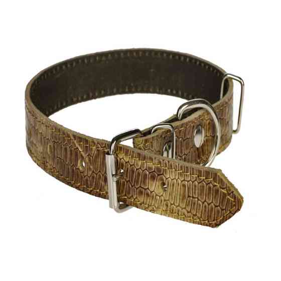 Нашийник 225 20мм "Рептилія" шкіра подвійний Вінниця
