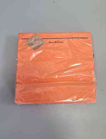 Салфетки бумажные однотонные (ЗЗхЗЗ, 20шт) Luxy Оранжевый (3-9) (1 пачка) Харьков