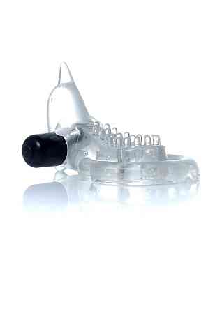 Ерекційне кільце - Dolphin Vibro CockRing Clear Sex Aura Київ