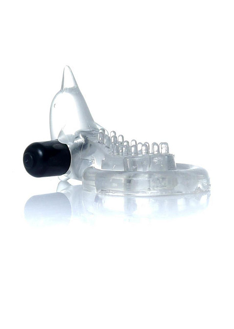 Ерекційне кільце - Dolphin Vibro CockRing Clear Sex Aura Київ - фото 5