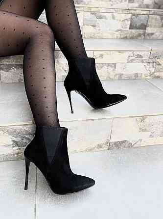 SANTINI Жіночі черевики SANTINI чорні натуральна замша 36р. каблук 11см висота 10см (70543-21) Коломыя