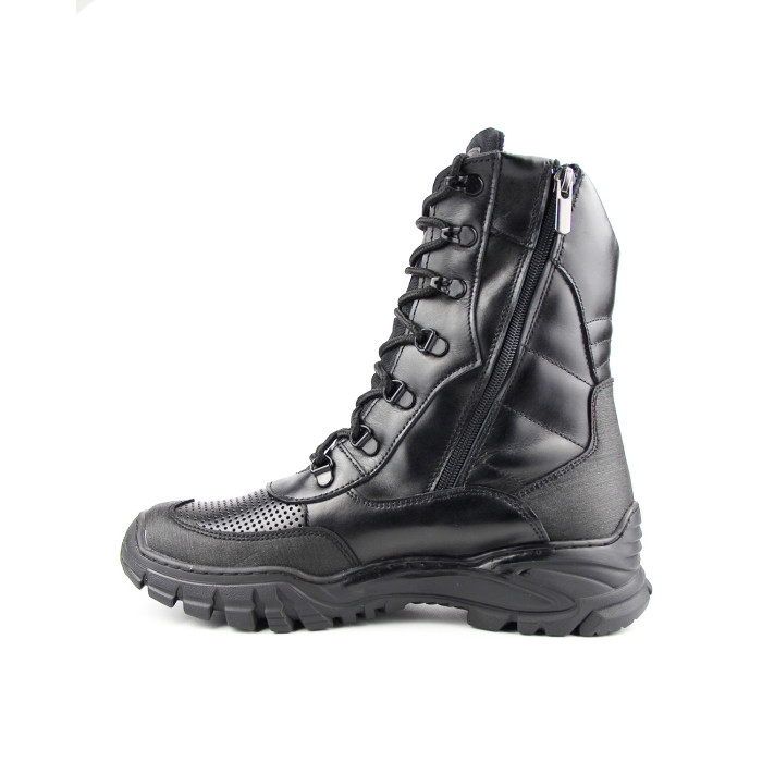 Берцы мужские чёрные тактические летние военные, кожаные, прошитые, для армии и службы Львов - изображение 5