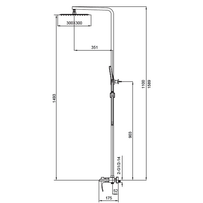 Душова колона KOER KB-58007-04 зі змішувачем водоспад, 3 функції    ( KR5161 ) 24261 Харьков - изображение 6