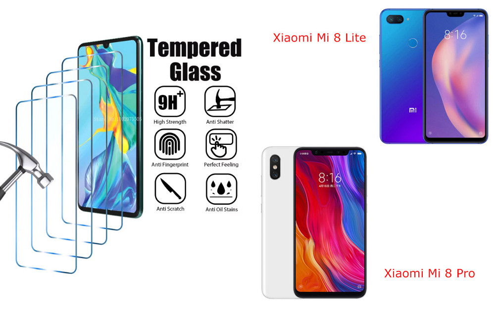 Защитное стекло ArmorGlass для Xiaomi Mi 8 Lite, Mi 8 Pro – устойчивое к царапинам и ударам Киев - изображение 1