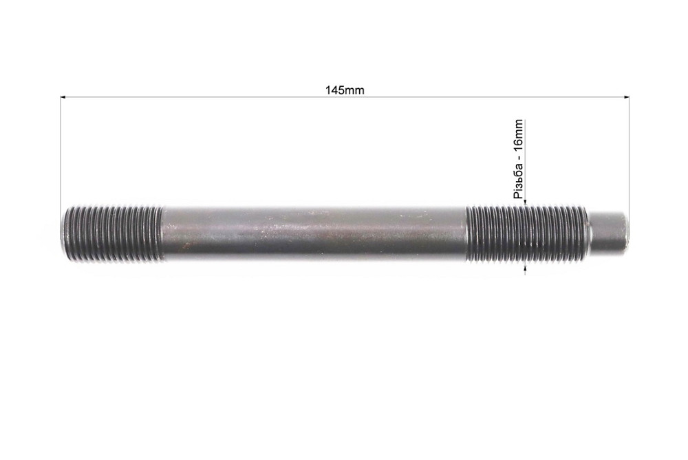 Шпилька головки циліндра М16x145mm к-кт 4шт R195NM/ZS1100 + гайка 4шт Киев - изображение 2