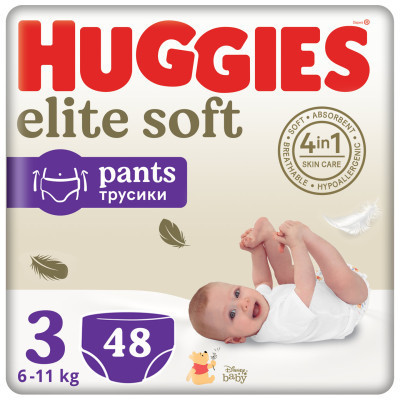 Підгузки Huggies Elite Soft 3 (6-11 кг) Mega 48 шт (5029053549293) Вінниця - фото 1