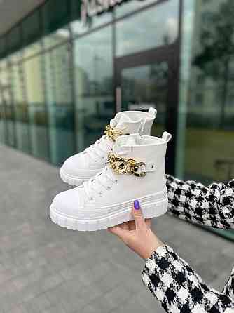 Кеды женские белые эко-кожа размер 37-41 (4759) Коломия