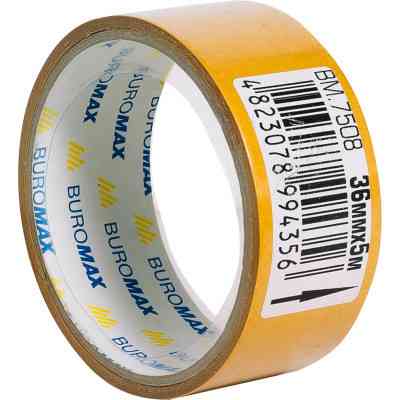 Скотч Buromax двухсторонний на полипропиленовой основе 36 мм х 5 м (BM.7508) Винница