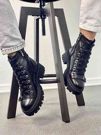 Жіночі черевики ARLEN чорні натуральна шкіра з хутром 35р.36р.37р. (4857) Коломия