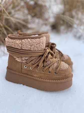 Hengji Угги жіночі HENGJI руді натуральна замша высота 13 см размер 36-40 (5676) Коломыя