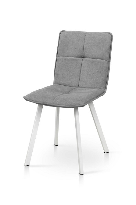 Стілець Тетріс, метал білий/ тканина світло сіра Киев - изображение 6