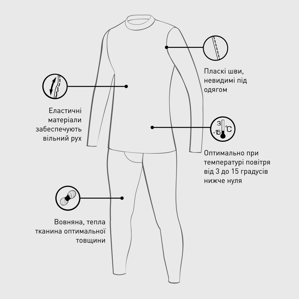 Комплект термобелье мужское Hetta MB12 (размер XL, и другие). Мужское термобелье термокальсоны и термокофта Киев - изображение 4