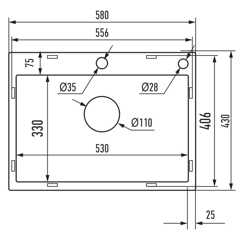 Мойка Mixxus MH5843 Micro Decor Graphite (3.0/0.8) из нерж. стали (цвет графит) (MI8217) Киев - изображение 3