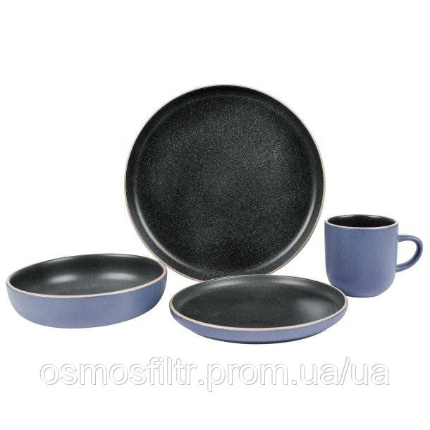 Набір столового посуду Axentia обідній 16 предметів синій кераміка (135975) Київ - фото 2