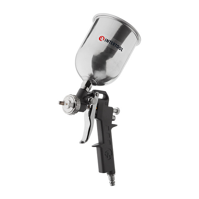 Фарбопульт пневматичний HP, форсунка: 1,5 мм, верхній металевий бачок: 600 мл, 5 бар INTERTOOL PT-0205 Київ - фото 1