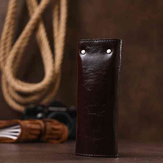 Зручна шкіряна ключниця Коричневий (SHVIGEL) Київ