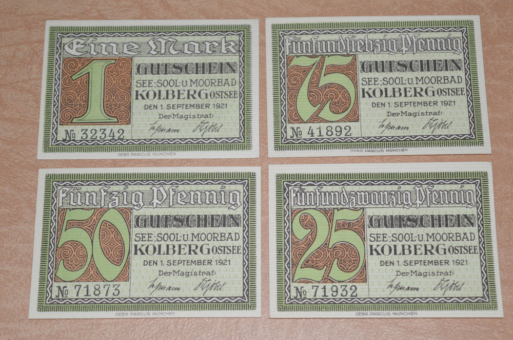 Німеччина. Нотгельд. 1 Mark 75,50,25 Pf 1921 року ( 1 ) Полтава - фото 1