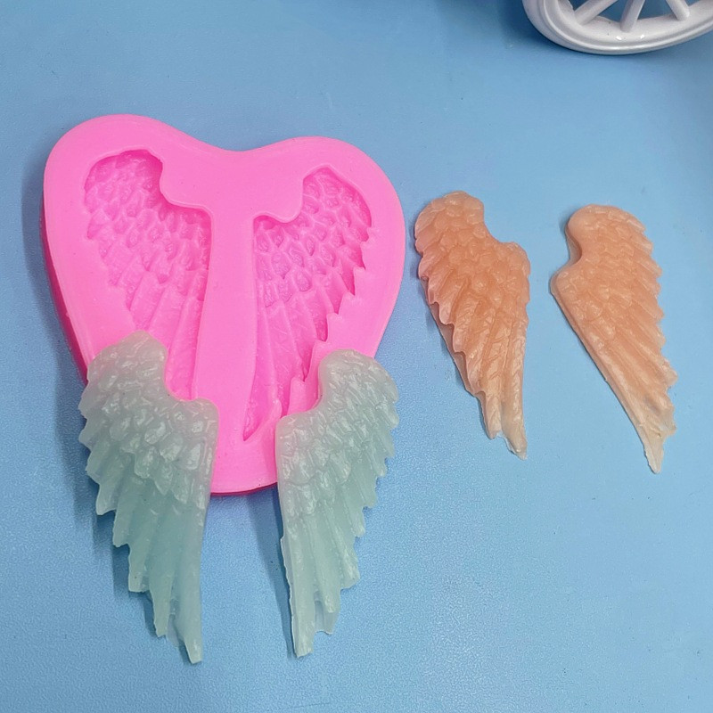 Молд силиконовый Крылья Ангела 68 на 66 мм розовый Киев - изображение 6
