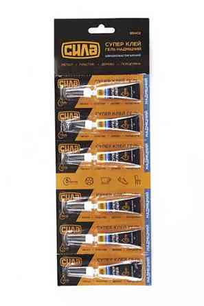 Суперклей 3 г гель (планшет 6 шт.) СИЛА Рівне