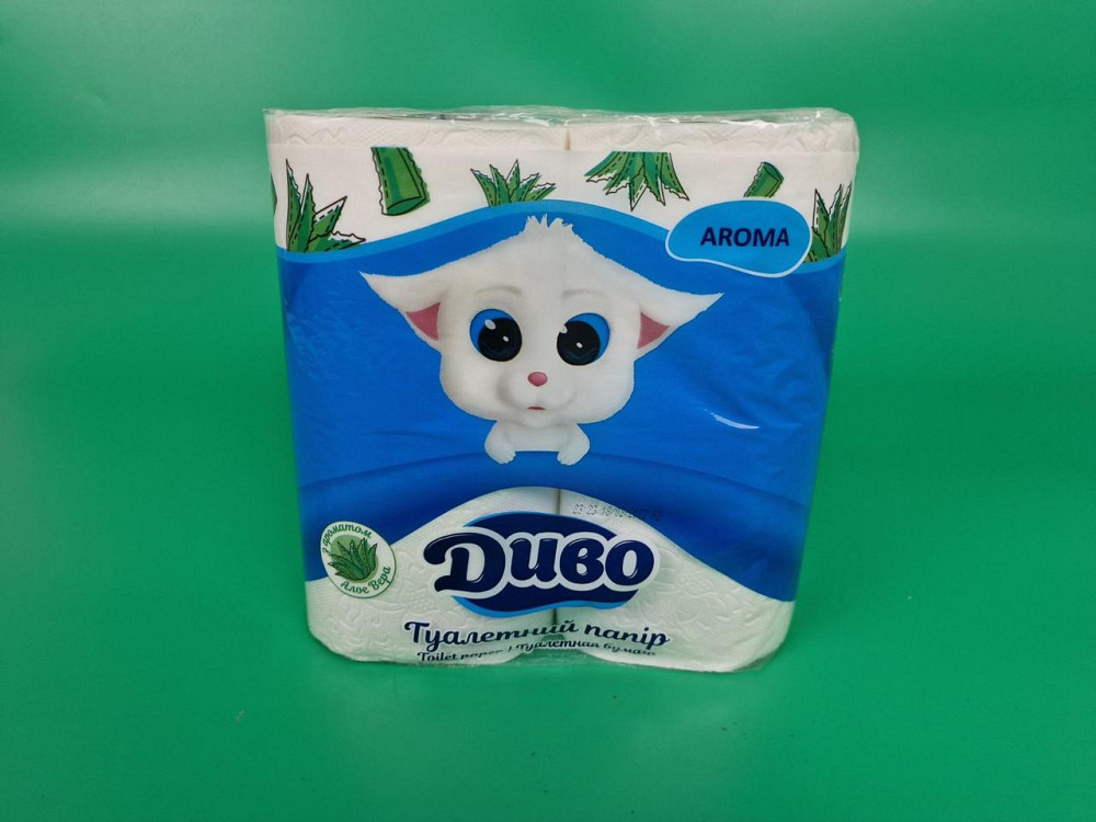 Папір туалетний білий з ароматом алое (а4) Диво (1 пачка) Харків - фото 1