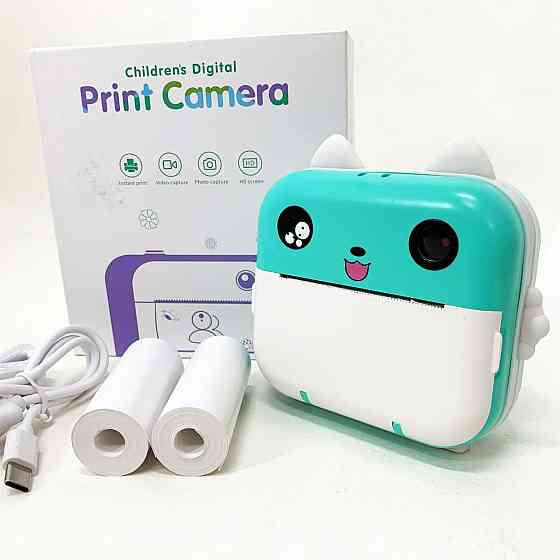Детские фотоаппараты для мальчиков, Детский фотоаппарат с функцией распечатки, Фотоаппарат игрушечный HF-46 Львов