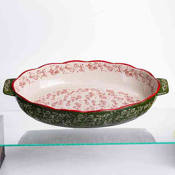 Форма для запікання та сервірування Vintage Овальна з ручками HM04-14 SBR Київ