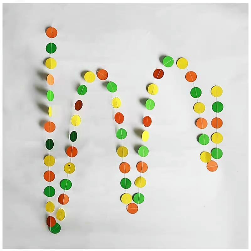 Гірлянда кружечки на нитці для декору 4 м на 6 см різнобарвний Київ - фото 5