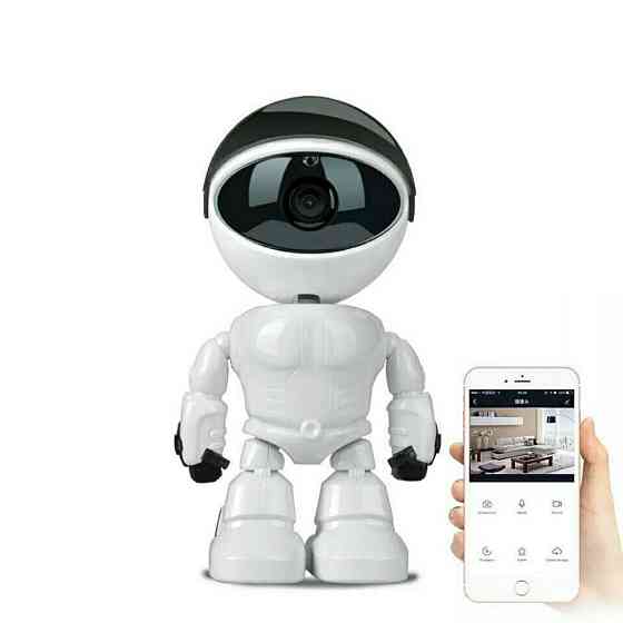 Беспроводная поворотная IP-камера видеонаблюдения SV Робот QC1-B 3MP, Белый Винница