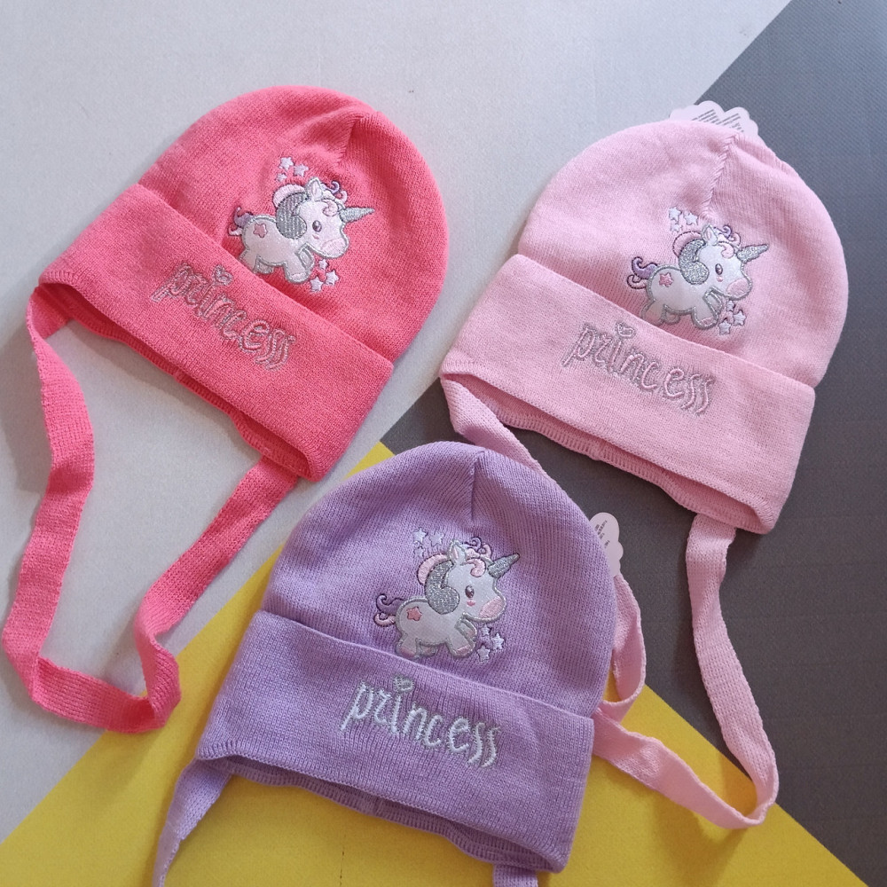 Шапочка для девочек 40-42см на завязках Киев - изображение 1