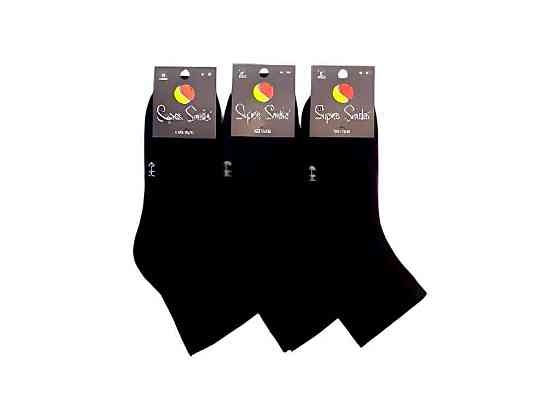 Шкарпетки чоловічі S_200 однотон махрові р.42-44 чорний 12пар ТМ SUPER SOCKS   Solmir Київ