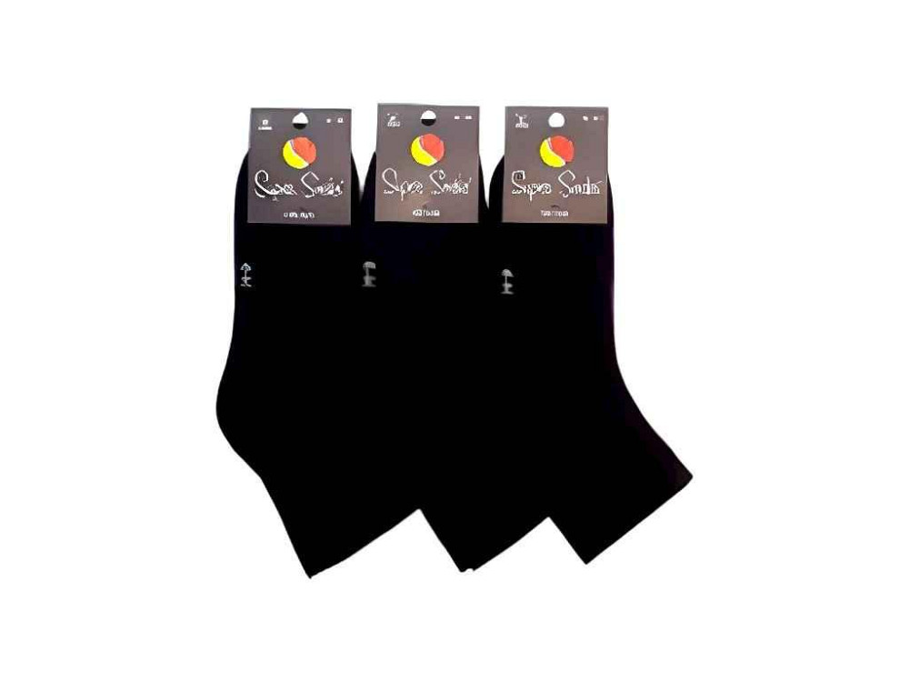 Шкарпетки чоловічі S_200 однотон махрові р.42-44 чорний 12пар ТМ SUPER SOCKS   Solmir Київ - фото 1