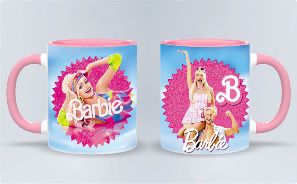 Рожева чашка оригінальна з принтом з фильму Barbie Барбі Одеса - фото 1