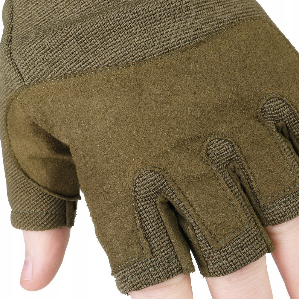 Тактичні Рукавички всесезонні без пальців з липучкою Mil-Tec від Sturm "Olive" (12538501) Розмір M Нововолинськ - фото 7