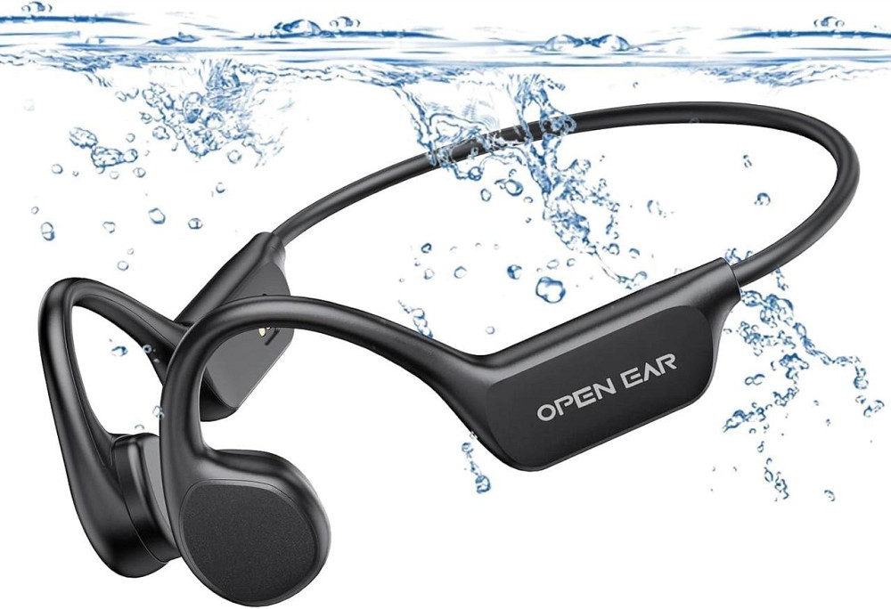 Костные наушники для плавания водонепроницаемые Open Ear IPX8 с MP3 32GB, Bluetooth, спортивные открытого типа Киев - изображение 1