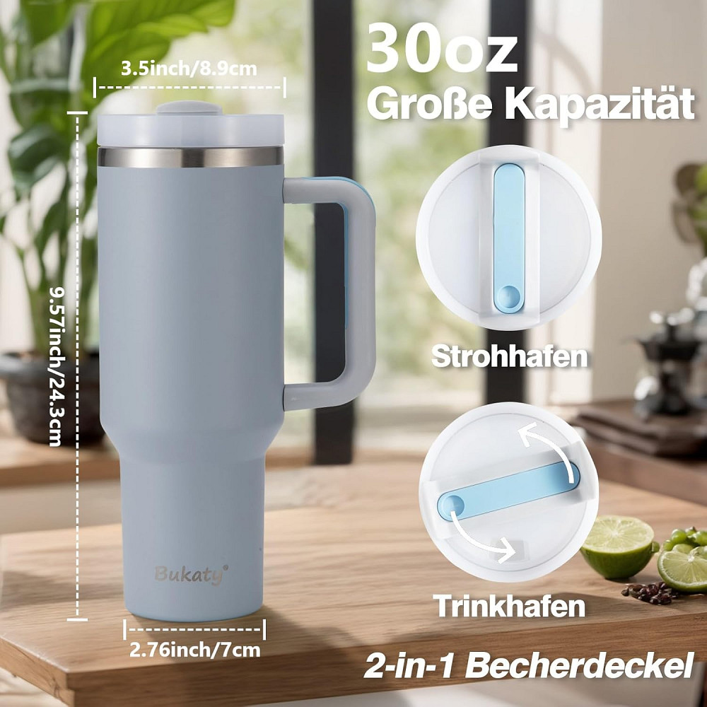 Термочашка з трубочкою Bukaty 0.9L Луцк - изображение 2