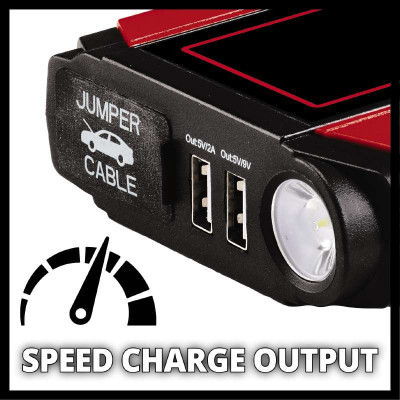 Пуско зарядний пристрій Einhell CE-JS 18 Jump Starter Power Bank, 18000мАг, 2хUSB 5В, 12В, пуск 600A (1091531) Вінниця - фото 3