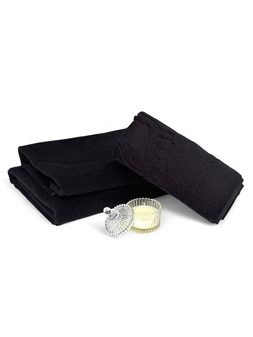 Комплект махрових рушників + килимок для ніг Ideal Textile Чорний Чернівці - фото 7