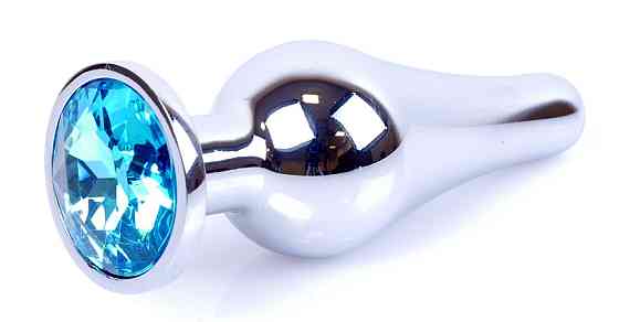Анальна пробка Boss Series - Jewellery Silver BUTT PLUG Light Blue, BS6400076 Sex Aura Київ