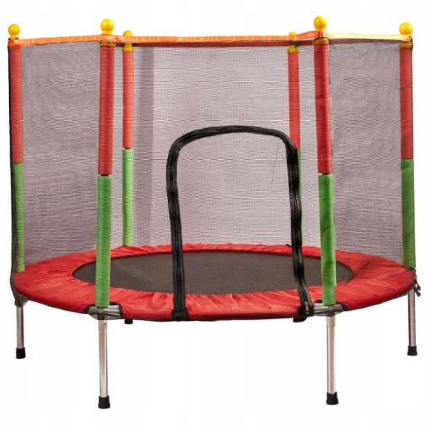 Батут манеж детский Atleto 140 см с сеткой красный KRB01 домашний для детей Киев - изображение 1