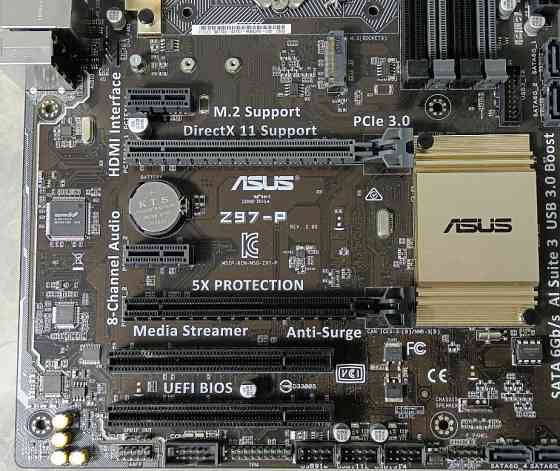 Материнська плата ASUS Z97-P LGA1150 з М2 слотом під SSD! ВІДМІННИЙ СТАН! Харків