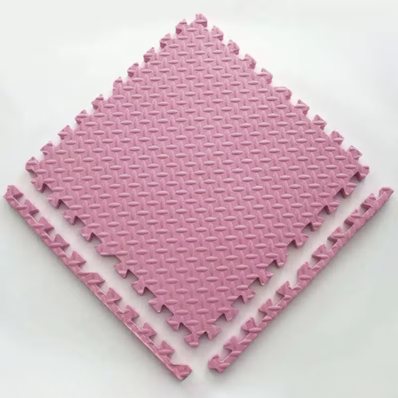 Коврик-пазл напольный, термоковрик,без покрытия,Eva-пены 10 пазлов 60*60 см,площадь покрытия 3,6м²,толщина 1 см, розовый Каменец-Подольский