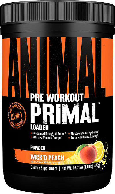 Передтренувальний комплекс Universal Nutrition Animal Primal Pre-Workout 475 г Wick'd Peach Луцьк - фото 1