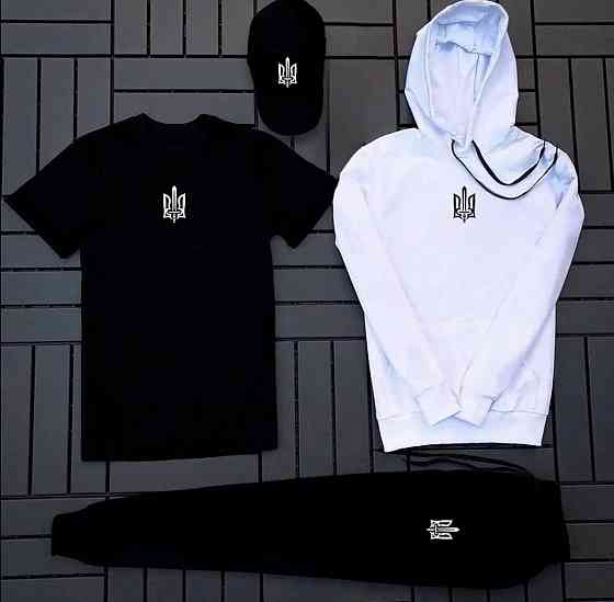 Комплект весняний: Худі \ джогери \ футболка та кепка з тризубом Чернівці