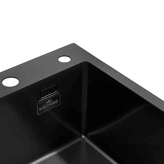 Кухонная мойка Kroner KRP PVD Schwarze - 4050HM (3,0/1,0 мм) графит Киев