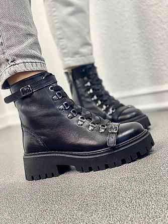 Жіночі черевики ARLEN чорні натуральна шкіра з хутром 35р.36р.37р. (4857) Коломия