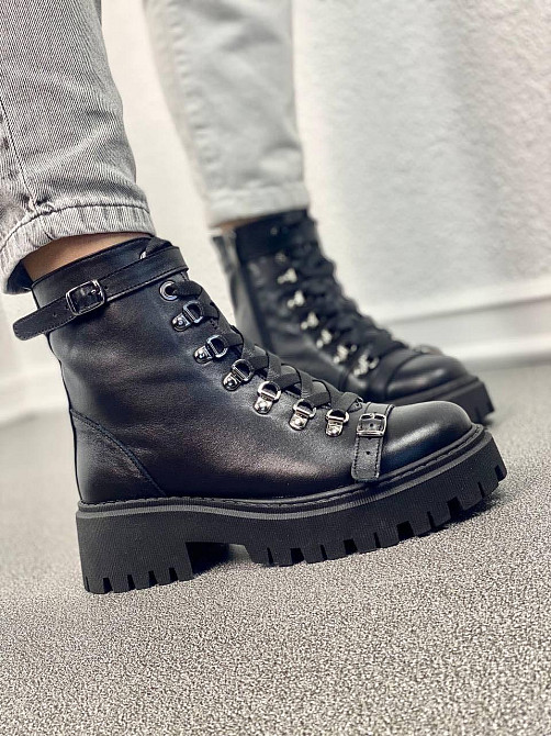 Жіночі черевики ARLEN чорні натуральна шкіра з хутром 35р.36р.37р. (4857) Коломия - фото 6