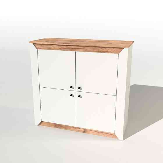 Тумба 4-х дверная закритая Эверест Нордик-980 98х38х92 см Белый + Дуб крафт золотой (DTM-5527) Днепр